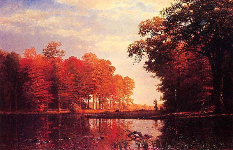 Albert Bierstadt Autumn Woods Germany oil painting art